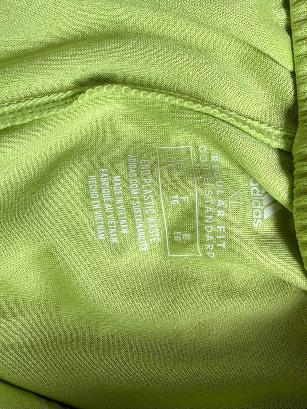 Adidas lime green athletic shorts girls XL